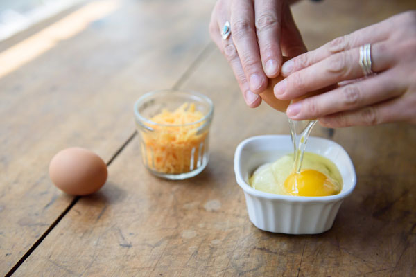 biscuit mixed with egg